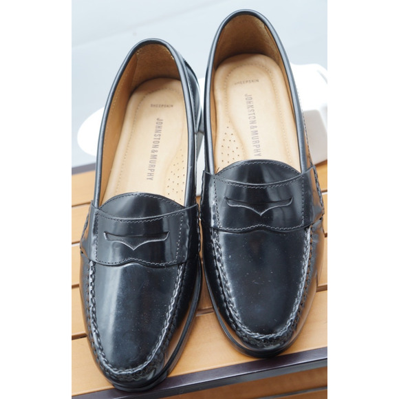Johnston & Murphy Hayes Penny Loafer Black Brush-Off Leather Premium Men\'s 8M main image 7